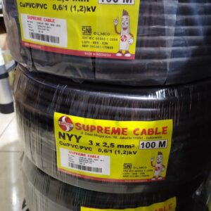 Kabel Supreme NYY 3x2.5 Hitam 100m