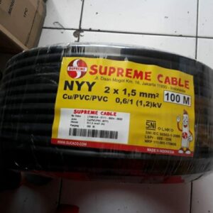 Kabel Supreme NYY 2x1.5mm Hitam 100m