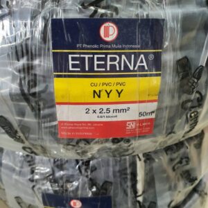 Kabel Eterna NYY 2x2.5 Hitam 50m
