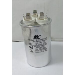 KAPASITOR 3 KAKI AC MEREK MC | 20/2 uF / MIKRO