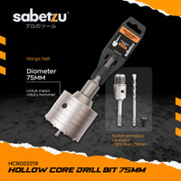 Hollow Drill Core Bit 75 Mm Mm Holesaw Beton 3" (Satu Set)
